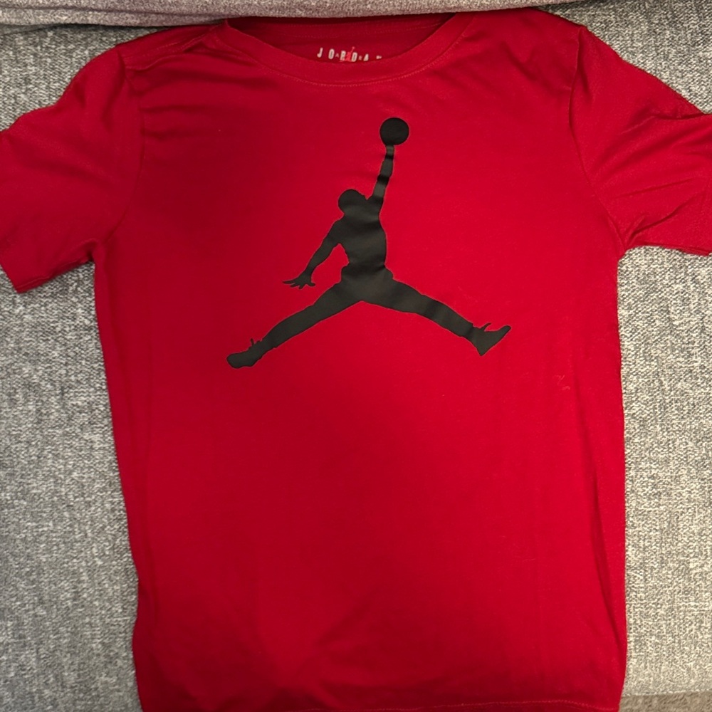 Jordan Red Kids Short Sleeve Tee